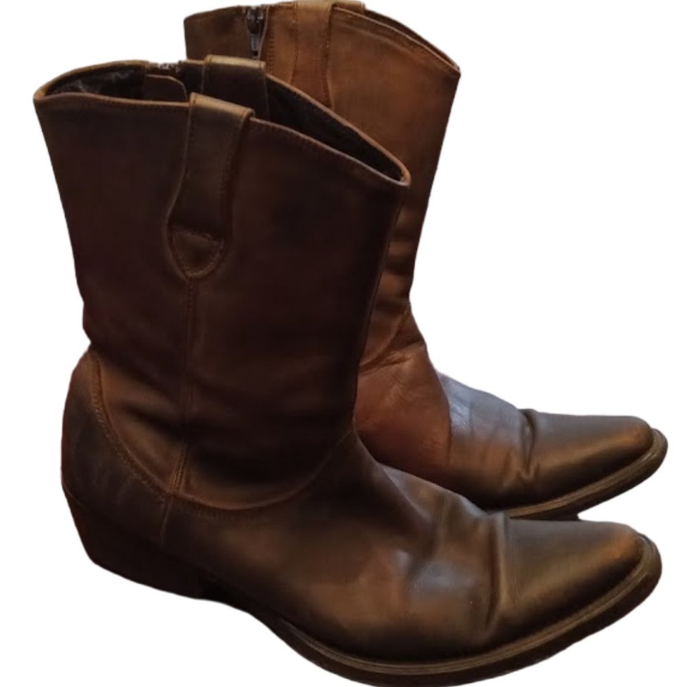 GUC | HTF "P Custer" | 🤠👢Cowboy Boots👢🤠 | Dark Brown | Men's | Size: 10.5